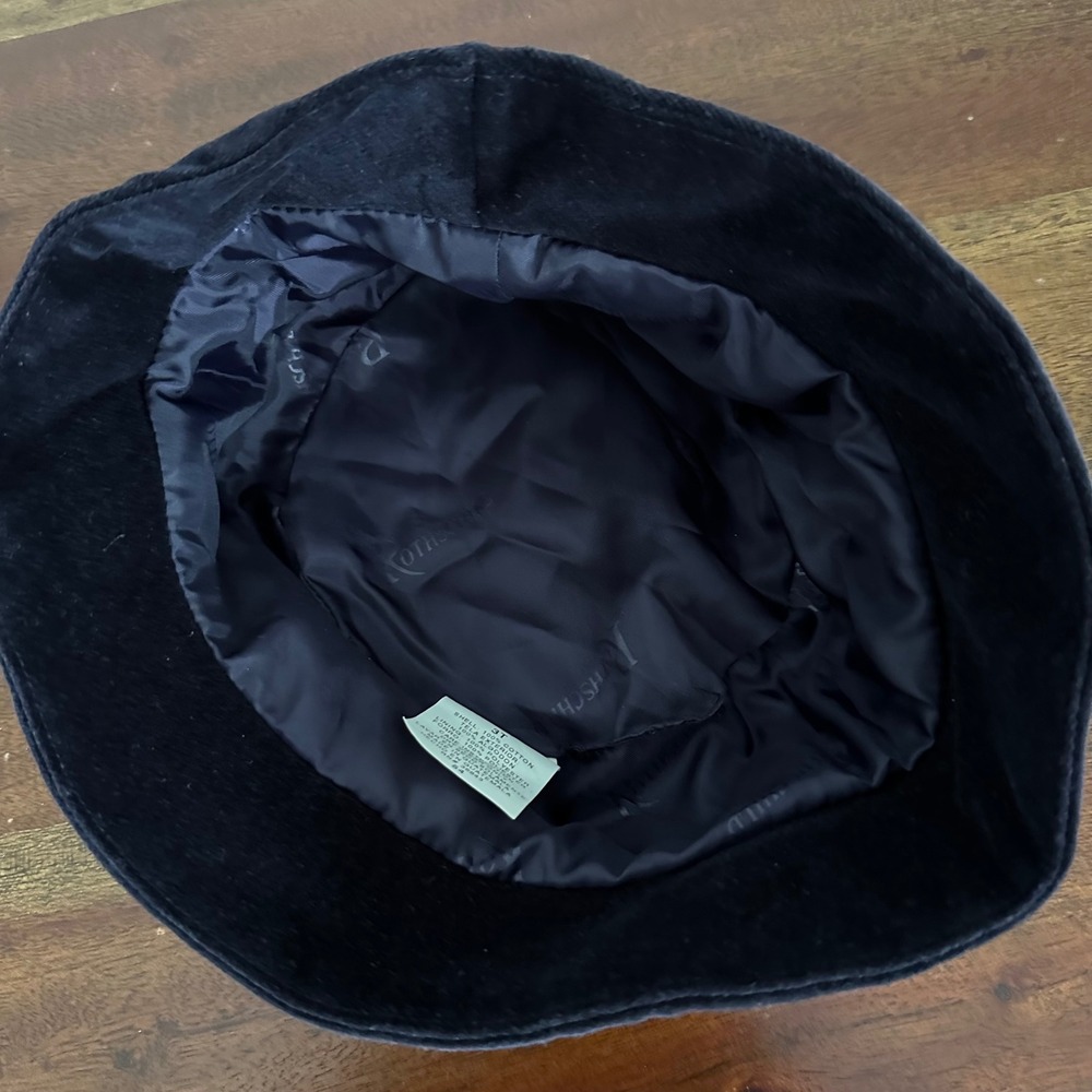 Rothschild Coat Set Girls 3T Navy Blue Vintage Wool Velvet Cape Hat Embroidery - Picture 15 of 15